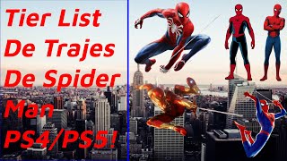 Tier List De Trajes De SpiderMan PS4PS5 [upl. by Deedee]