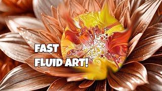 💛🍂🍁From Zero to Faux Bloom Master in 3 Minutes FLAT INCREDIBLE Fluid Art [upl. by Skyler]