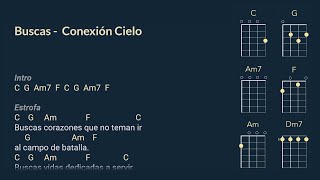 Buscas  Conexión Cielo  Acordes para Ukelele [upl. by Brotherson]