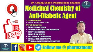 Anti Diabetic Agent II Medicinal Chemistry II TYPE 1 IDDM II TYPE 2 NIDDM II METFORMIN II GLIPTINE [upl. by Catarina396]