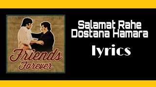 Salamat Rahe Dostana Hamara lyrics  Kishore Kumar and Mohammed Rafi [upl. by Alleoj]