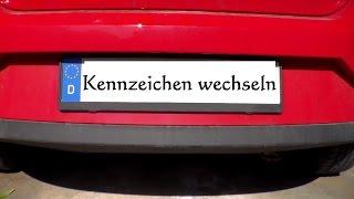 Kennzeichen wechseln  Nummernschild wechseln montieren  Auto Kennzeichen wechseln [upl. by Sivat]