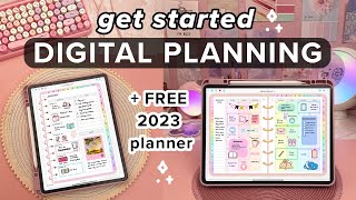 How to Plan on your iPad or Samsung Tablet  FREE Digital Planner 2023 [upl. by Rosalynd]