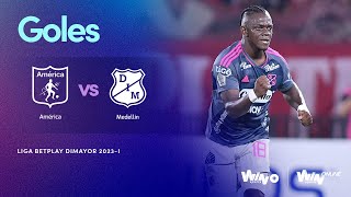 América vs Medellín goles  Liga BetPlay Dimayor 20232  Cuadrangulares  Fecha 1 [upl. by Naired]