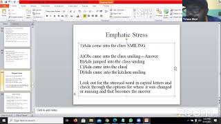 JAMB WAEC CLASSES English Stress Patterns syllable Emphatic Stress mono bi polysyllabic words [upl. by Neillij245]