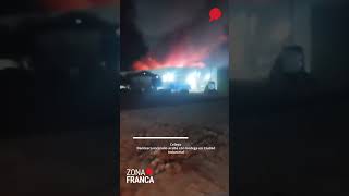 Celaya Dantesco incendio acaba con bodega en Ciudad Industrial [upl. by Maggee]