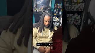 He went from dreads to wicks viral share hairtransformation [upl. by Eidderf]