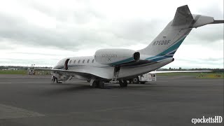 Cessna Citation X C750 N750GF  Powerful Take off  Gloucestershire Airport [upl. by Esemaj242]