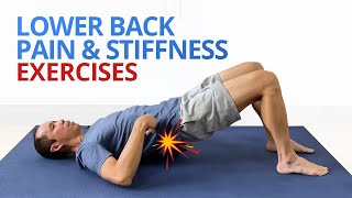 INSTANT RELIEF from Lower Back Pain and Stiffness 4 EASY Exercises [upl. by Eannaj]