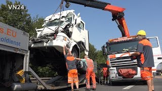 27082019  VN24  Teil2 Silozug prallt auf Sattelzug  Bergung zweiter LKW [upl. by Atiuqrahc]