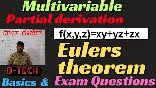 eulers theoremmultivariable calculuspartial derivativesbtech eulertheorem btechmaths partial [upl. by Notnats]