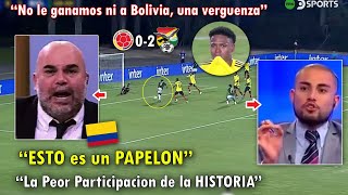 DESTROZADOS PERIODISTAS COLOMBIANOS REACCIONAN ASI A COLOMBIA VS BOLIVIA 20 sub 23 HOY [upl. by Lagas]