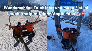 Top Talabfahrt und mega Pisten Mit dem Magic Pass Lauchernalp im Lötschental 🏂❄️🇨🇭 SkiVLOG [upl. by Nahsed661]