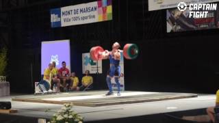 Benjamin Hennequin 202kg à lépaulé jeté aux championnats de France 2017 [upl. by Hermon]