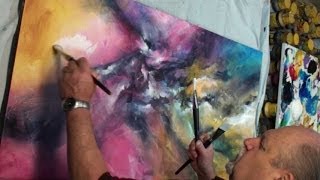 Abstract Art painting VERTIGO Color Explosion Modern Mix Lang How to DEMO [upl. by Dhu]