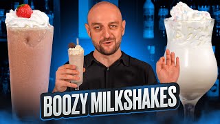 Boozy Milkshake recipes 🥤 How to make Milkshakes without Ice Cream or Blender [upl. by Idram]