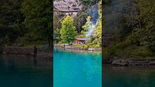 Turquoise waters of Lake Thun  Arriving at Beatenberg Switzerland  travel [upl. by Umeh]