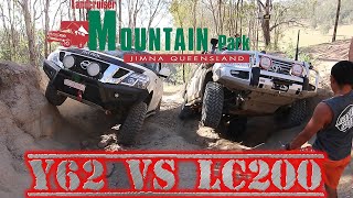 Battle 1  LC200 Sahara CRAWL on 35s vs Y62 HBMC also 35s on Camp Rd  LandCrusiser Park [upl. by Syned]