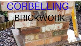 Bricklaying corbelling brickwork on site [upl. by Eelinnej]