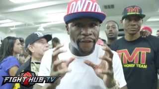 Floyd Mayweather quotLooking forward to fighting in Sept Opponent will take timequot [upl. by Kamp366]