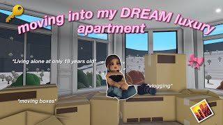 🏙️ moving into my DREAM LUXURY PENTHOUSE at 18 moving ep3 Bloxburg Roleplay wvoices [upl. by Rooker]