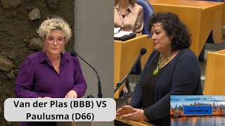 Van der Plas BBB VS Paulusma quotU JUICHT om de DOOD om anderen weg te zetten als conservatiefquot [upl. by Inavoy]