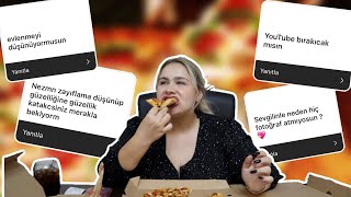 NEDEN MESLEÄÄ°MÄ° YAPMIYORUM SEVGÄ°LÄ°MLE NASIL TANIÅTIK TEKRAR TÃœP MÄ°DE OLUYORUM  PÄ°ZZA MUKBANG [upl. by Pogah]