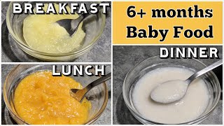 6 months baby food recipes  stage 1 homemade baby food  Breakfast Lunch Dinner for 6 months baby [upl. by Nek668]