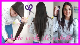 ¿Cómo cortar el cabello en capas largas y en V  Corta el cabello fácil tu mismo [upl. by Sotnas940]