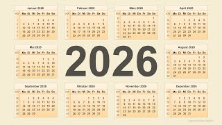 Kalender 2026 [upl. by Anair]