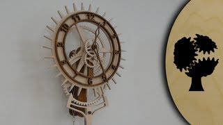 Korona  Holzuhr Wooden Clock [upl. by Ayomat]