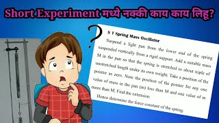 Spring mass oscillator short experiment  slip S1  Practical exam presentation [upl. by Yrolam]