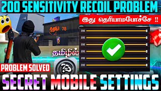 Onetap 200 Sensitivity Recoil Problem Solved Tamil  Secret Mobile Onetap Settings Tamil Free Fire✅ [upl. by Ij]