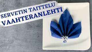 🍁DIY – Servetin taittelu  Lehti  Syksy [upl. by Forward722]