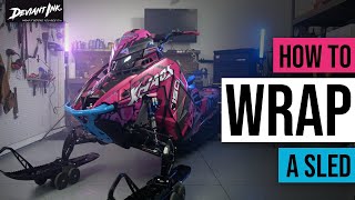 How To Install A Snowmobile Wrap  Sled Decals Installation Tutorial [upl. by Adleremse957]