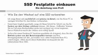 SSD Festplatte einbauen Die Anleitung vom Profi [upl. by Enelyad791]