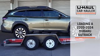 Loading a 20202024 Subaru Outback Onto a UHaul Car Hauler [upl. by Nbi]