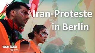 Demonstration in Berlin Zehntausende protestieren gegen das IranRegime  WDR Aktuelle Stunde [upl. by Natalee]