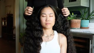 ASMR  Head massage and energy healing on a new friend soft spoken [upl. by Leiba]