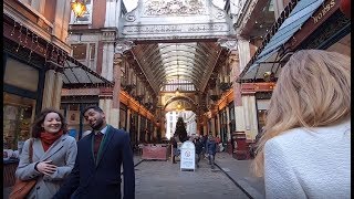 Walking Tour Leadenhall Market City of London Harry Potter [upl. by Ennis]