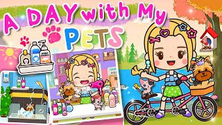 Miga World MY PETS ROUTINES🐶🐾💕 Roleplay Routine Miga town tocaboca [upl. by Ronaele3]