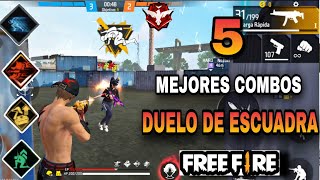 5 MEJORES COMBOS DE HABILIDADES PARA DUELO DE ESCUADRA EN FREE FIRE [upl. by Lyrrehs]