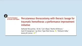 Club de revistas Irrigación torácica en pacientes con hemotórax traumático [upl. by Donica739]