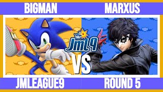 Bigman Sonic Bowser vs Marxus Joker  JMLeague9 Round 5 [upl. by Shifrah841]