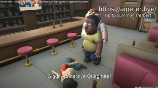 Quagmire has a stroke and passes away  AI Family Guy [upl. by Nodlehs]