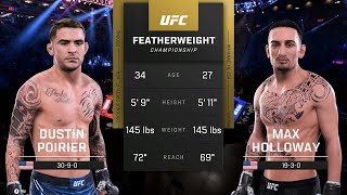 Dustin Poirier vs Max Holloway Full Fight  UFC 5 Fight Night [upl. by Olva]