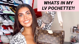 WHATS IN MY LV POCHETTE w ACCESSORIES FALL 2020 [upl. by Mohl406]