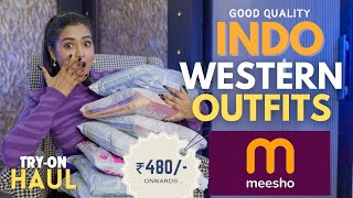 I tried INDO WESTERN outfits from MEESHO  Tryon  Honest Review  gimaashi [upl. by Fasa120]