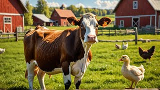 Adorable Farm Friends cow duck chicken sheep goat dog cat  Cute Sounds [upl. by Dynah673]