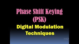 Phase Shift Keying ModulationPSK Modulation Digital Modulation Techniques HD [upl. by Yslehc]